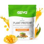 OZiva Bioactive Plant Protein (Mango) | 25g Protein,5.5 BCAA| Pea Isolate| Plant based Protein Powder for Women & Men | Essential Amino Acids| Vegan Protein supplement, Clean, Sugar free, 1kg