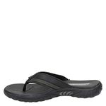 Skechers Men's cobano Relaxed-Fit Reggae Flip-Flop, Black, 9