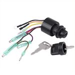 Boat Motor Ignition Key Switch 87-17009A5 for Mercury Outboard Remote Control Box (Size 2.3 * 1.5inch)