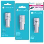 Silhouette Autoblade 3 Pack Replacement Blades for Cameo 3 and Portrait 2-50 Free Designs