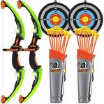 ToyVelt Kids Bow and Arrow Set with LED Lights, 10 Suction Arrows, Target & Quiver, Kids Archery Set, Toy Bow and Arrow for Kids 4-12, Bow Arrow Indoor & Outdoor, Best Gift for Boys & Girls - Green 2