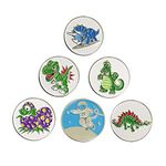 Myartte Golf Ball Marker 24.4 mm Assorted Patterns - Soft Enamel Technique 6 Pcs a Pack Gift for Man Woman Golfer (Mixed 04)