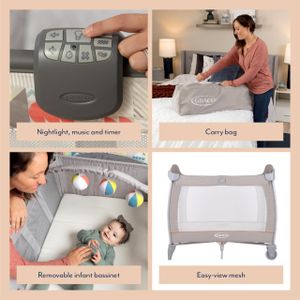 Graco Contour Electra Travel Cot – Portable Baby Playpen & Sleeper