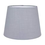 25cm Modern Tapered Table/Floor Lamp Light Shade in a Grey Fabric Finish