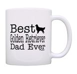 Dog Lover Mug Best Golden Retriever Dad Ever Dog Puppy Supplies Gift Coffee Mug Tea Cup White