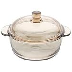 BESTonZON Glass Casserole Dish with Lid Oven Safe Square Casserole Dish with Handles, Glass Microwave Bowl With Glass Lid Casserole Cookware, Oven& Microwave Safe, Clear Glass Bowl