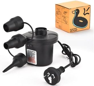 Quick-Fill Electric Air Pump with 3 Nozzles, Ideal for Inflating and Deflating Pools, Air Mattresses, and More