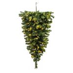 Christmas Tree World | 3ft Artificial Pre-lit Hanging Upside Down Tree | Natural and Realistic Look with Bushy and Luxury Quality PVC Tips | Easy to Assemble and Take Down | 52cm Diameter