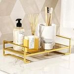 YIWANFW Bathroom Vanity Tray, Gold 