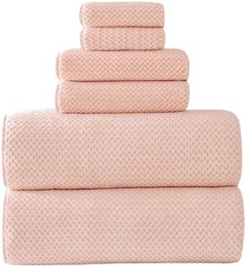 Akzpe 40x80 Inches Bath Sheets Towels for Adults Oversized Bath Towels Extra Large Luxury Super Soft Absorbent Quick Dry Microfiber (Pink,6PCS)