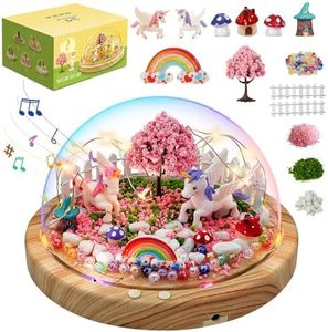 LEFJUBAW Make Your Own Night Light with Music, Unicorn DIY Kits for Girls Night Light USB Upgrade Edition Unicorn Toys, Arts and Crafts Lamp Project for Girls, Gifts for 4 5 6 7 8 9 10 Year Old Girl
