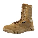 PAVEHAWK Men's 8 Inch Tactical Boots Lightweight Breathable Coyote Military Boots for Hiking Work Boots