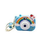 MAAGHI Creative Simulation Projective Camera Keychain WITH Zinc Alloy Ring, Suaitable for Bagpack, side purse, girsl, kids-play (Multi colour, Pack of 1) (BLUE)