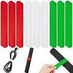 Wrapping Paper Storage, White Red And Green Silicone Flip Wraps, Wrapping Paper Clamps Gift Wrap Roll Holder Stabilizer Slap Bands For Home Storage Organizer (18 PCS)