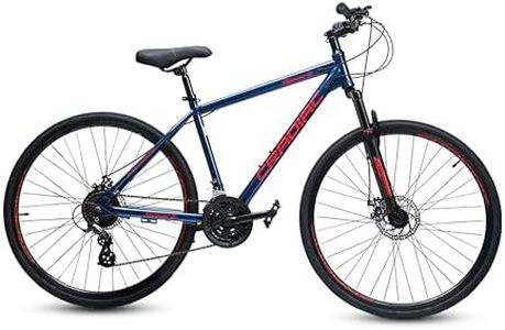 CRADIAC - Spark 7 Speed | 18.5 INCH HI-TENSILE Steel Frame | 700C T Hybrid Bike | Front Suspension | Jak Dual DISC | Unisex 5.8 FT +