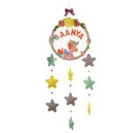 Li'll Pumpkins™ Rainbow Unicorn with Stars Theme Customized/Personalised Felt Name Alphabet Hanging for New Borns/Kids Room/Nursery/Baby Boy/Girl Room Dcor/Door Hanger/Wall Plaque-Multi Pastel