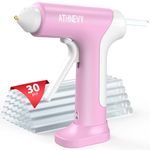 Cordless Hot Glue Gun, 4V 10s Fast Preheat, USB-C, 2000mAh Battery with Indicator, Smart Temp Control, Anti-Drip, Auto-Off, 30×7mm Glue Sticks, DIY Crafts, Home Repair, School Project (Pink)
