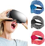 SAYAFAN VR Eye Mask, Adjustable Breathable VR Sweat Band for Meta/Oculus Quest 2/3, HTC Vive, PS, Gear, VR Workouts (3PCS)