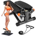 ACFITI Stepper Exercise Machine, Adjustable Height Mini Stepper with Super Quiet Design, Stair Stepper with 350LBS Loading Capacity,Exercise Stepper with Resistance Bands