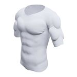 HAWFHH Men Muscle Suit Fake Chest T-Shirt Ice Silk Enhancer Shaper Quick Drying Undershirt