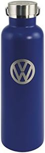 BRISA VW Collection - Volkswagen Bus T1 Camper Van Kombi Vacuum Insulated Stainless Steel Thermal Drinking Bottle, Keeps Hot or Cold (Double-Walled/735ml/Blue)