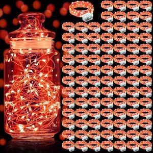 Aogist 100 Pack Red Fairy Lights 7ft 20 LED Waterproof String Light