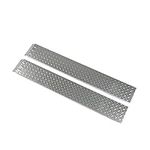 2 x Loading Ramps Max 400 kg Galvanised Steel Surface Non-Slip Loading Ramp Trailer Ramp For Motorcycle ATV Quad Car Silver