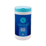 CPAP Mask Wipes by Snugell (110 Count) - Unscented - 100% Soft Cotton - Lint & Alcohol Free - Skin Safe with Aloe Vera - Easy Opening Canister - For Cleaning CPAP Mask, Tube and Devices