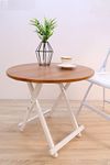 OET ® European Standard Multi-Purpose Foldable Round Wooden Table/Garden Table/Patio Table/Study Table 58CM (RT58)