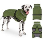 Axcimond Waterproof Dog Coat Winter Dog Jacket Warm Dog Coat with Fur Collar Fleece Dog Coats Waterproof Reflective Dog Hiking Coat Adjustable Dog Raincoat Winter Jacket for Small Medium Large Dogs