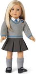 American Girl Harry Potter Ravenclaw 3-Piece Set for 18-inch Dolls with Blue-and-Silver-Trimmed Gray Sweater, Satin tie, and Blue-and-Silver Knit Scarf Featuring The Ravenclaw Crest