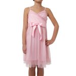 Amy Byer Big Girls' Glitter, Ribbon Sash Dress,Pink,7