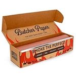 Bryco Goods 18” x 2100” (175’) Pink Butcher Paper Roll with Paper Dispenser Box - Food Grade Peach Butcher Paper for Smoking Meat - Unbleached, Unwaxed and Uncoated Kraft Paper Roll - Made in The USA