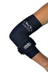 SIMIEN Elbow Brace + Sleeve Compression Combo (1-count each) - LARGE - Reduces Inflammation for Tennis Elbow, Golfer's Elbow, Tendonitis Pain - 88% Copper Sleeve - E-Book