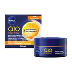 NIVEA Q10 Energy Anti-Wrinkle Night Face Cream, 50ml | Anti wrinkle face moisturizer with Vitamin C and E