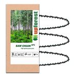 UPFOREST 18 Inch Chainsaw Chain 3 Pack - L74 - .063" Gauge,.325" Pitch, 74 Drive Links for Stihl 024, 026, 026P, 028, 029, 030, 031, 032, 034, 036 3634 005 0074 26rm374 22LPX074(22MO74X3)