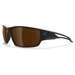 Edge Eyewear TSK215 Kazbek Polarized Safety Glasses, Black with Copper "Driving" Lens