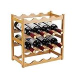 Homevany Bamboo Wine Rack, Sturdy a