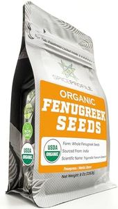 Spice Profile USDA Organic Fenugreek Seeds, Lab Tested for Heavy Metals, Resealable 8 oz Pouch, Methi, Semillas de Fenogreco