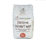 American Soy Organics Freedom Coconut Soy Wax Beads for Candle Making - Natural Candle Making Supplies - Paraffin-Free,Beeswax-Free Coconut Candle Wax for Container Candles,Tealights, Wax Melts 5 lbs