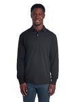 Jerzees Men's SpotShield Stain-Resistant Rib Polo Shirt, M, Black