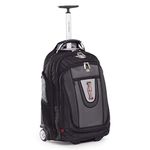 Black Laptop Bag with Wheels - Brio by Gino Ferrari 17 Inch Padded Laptop/MacBook Compartment Bag On Wheels GF506