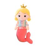 Liquortees Mermaid Dolls for Girls, Plush Soft Dolls, Soft Toy, Baby Toys, Animal, Role Play Toys Baby Girls, Birthday Gift for Kids (Red 36 Cm)