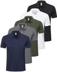 ZENGVEE Men’s 5 Pack Polo Shirts fo