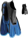 CRESSI Agua Short Fins Blue 8.5/9.5 (43/44 EU) - Self Adjusting Short Fins for Diving, Apnea, Snorkeling and Swimming, Blue, 8.5/9.5 (43/44 EU)