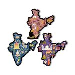 Giftplease Traditional India Maps Wooden Fridge Magnet Gift and Decoration (MGNT_80)