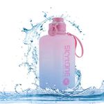 SKYTONE® Sport Water Bottle - Extra-Strong Leakproof BPA Free Large Water Jug Half Gallon Hydrate Bottle with Handle Ideal for Adults Men Sports Gym Fitness Outdoor Cycling -2.2 Liter(Pink)