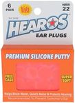 HEAROS Reusable Kids Ear Plugs for Swimming - Floating Silicone Putty, One Size Fits All Mouldable for Ultimate Comfort, Waterproof to Prevent Swimmers Ear, 6 Pairs with Case NRR 22 Hearing Protection