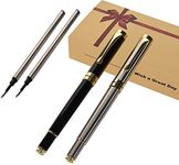 iMeaniy Luxury Ballpoint Pen Writing Set,Elegant Fancy Pens for Signature Colleague Students Boss,Executive Nice Pens for Business Birthday with Gift Box,2 extra 0.5 mm refill(2 pens)