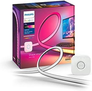 Philips Hue Play Gradient PC Lightstrip Starter Kit Including Hue Bridge [for 32-34 Inch Screens] LED Smart Lighting. Sync for Entertainment, Gaming and Media.